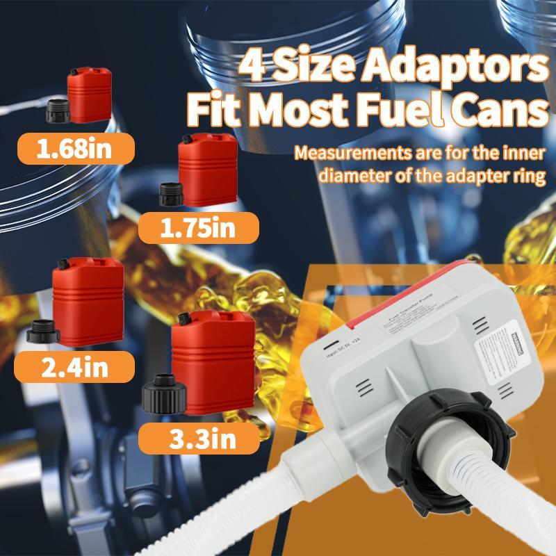 Automatic Fuel Transfer Pump with Auto-Stop & Extra Long Hose, Fast and Safe Portable Car Fuel Pump, USB Powered/AA Batteries Required Fuel Extractor for Automobiles, Motorcycles, Versatile Usage, Car Repair Tool