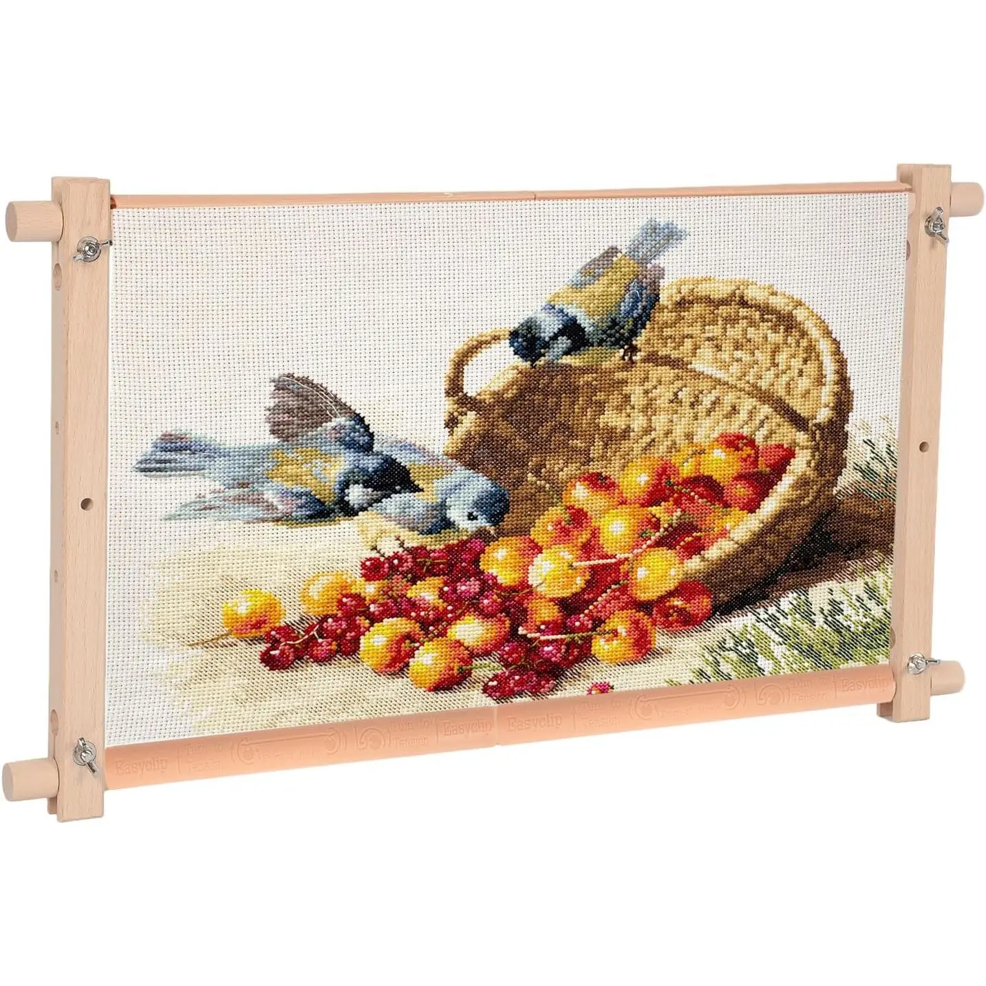 Beech Wood Tapestry Scroll Embroidery Frames, 21*12 Inch, Easy Assembly Cross Stitch Frame, Scroll Frames for Cross Stitching, Needlepoint Cross Stitch Holder, Cross Stitch Supplies
