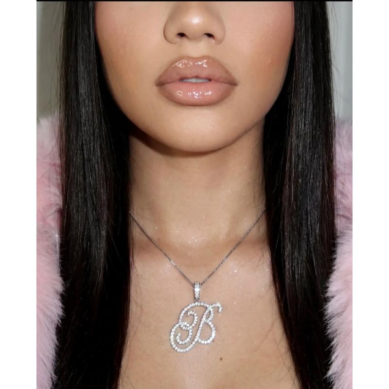 Nova Rose Custom Script Initial Necklace - Personalized Initial Necklace Pendant Jewelry Durable Brass. Nova Rose Custom Script Initial Necklace - Personalized Initial Necklace Pendant Jewelry Durable Brass.