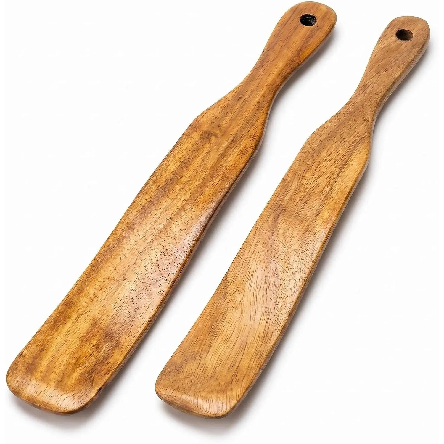 2 count Spurtle, Wooden Spurtle for Sourdough Starter, Sourdough Spatula Cake | Stir Stick, Dough Whisk, Stirrer Sourdough Bread Baking Supplies,  Teak  Kitchen Gadgets Cooking Spoons