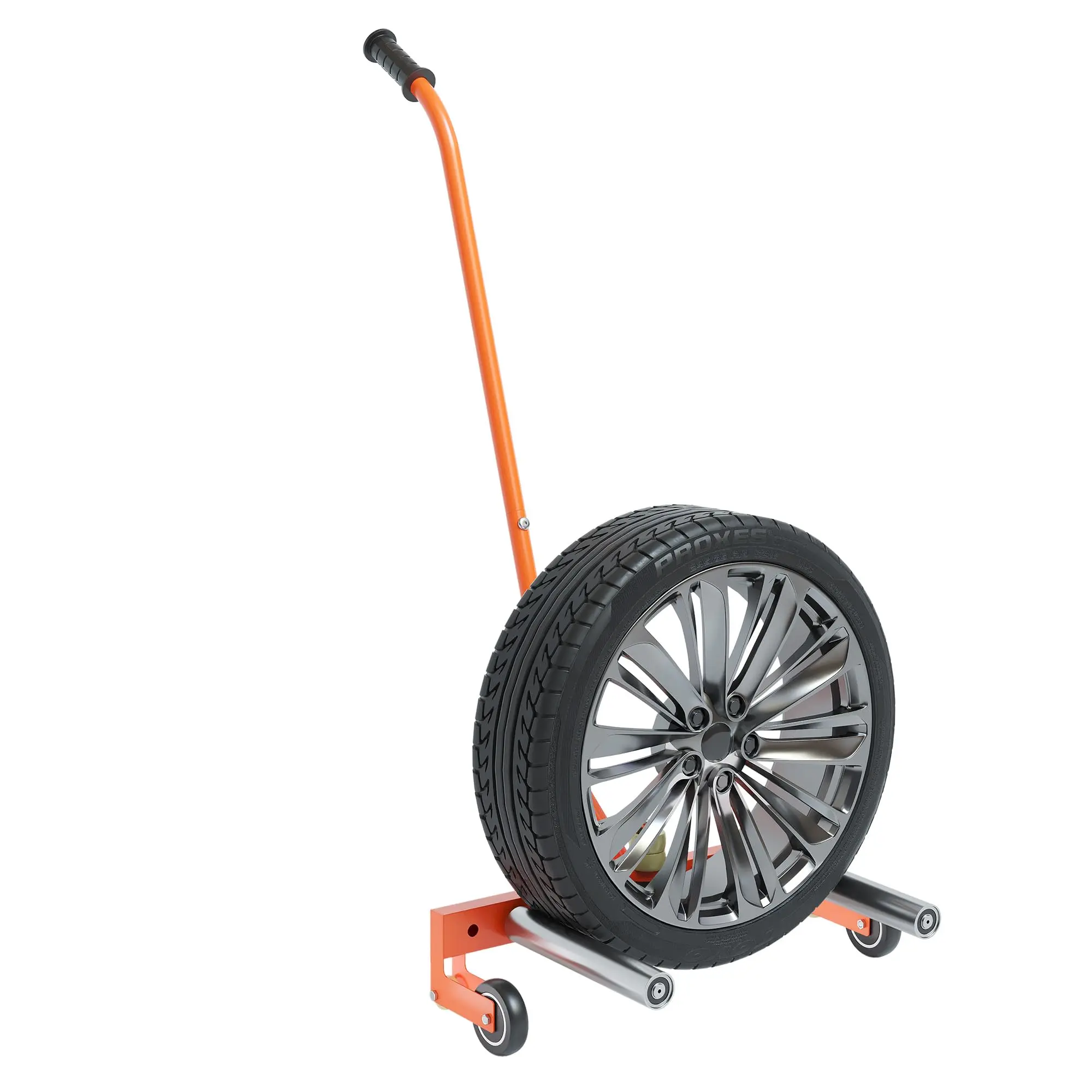 Gaomon Heavy Duty Adjustable Tire Wheel Dolly – 350lb Capacity Mobile Base – Ergonomic Handle – 360° Rotating Wheels – Fits 6.5"-24.5" Tires – Ideal for Cars, Trucks, SUVs, Garage, Auto Shops – Industrial Orange