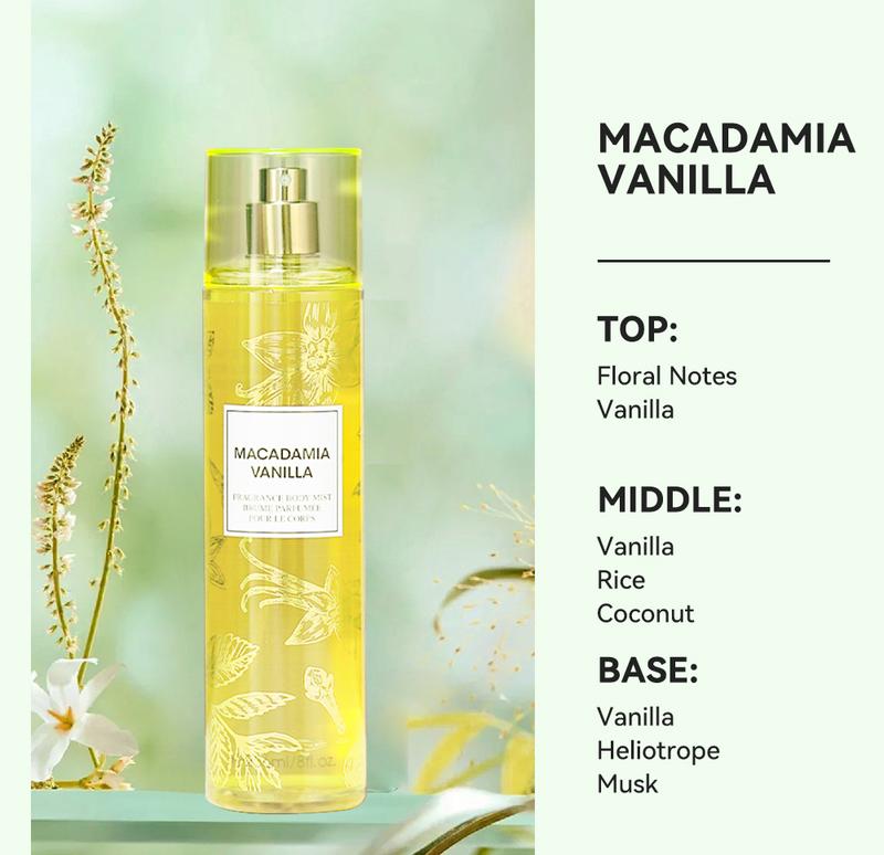 8 Fl Oz Hair & Body Fragrance Mist for Women - Long-Lasting Perfume, Perfect for Dating, Parties and Gift Giving Floral Amber