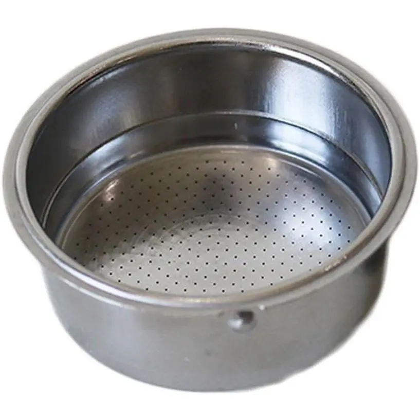 51mm Stainless Steel Coffee Filter Double Layer Filter Basket Stainless Steel Portafilter Basket Espresso Handle Compatible for Portafilter Coffee Machine(Double Cup)