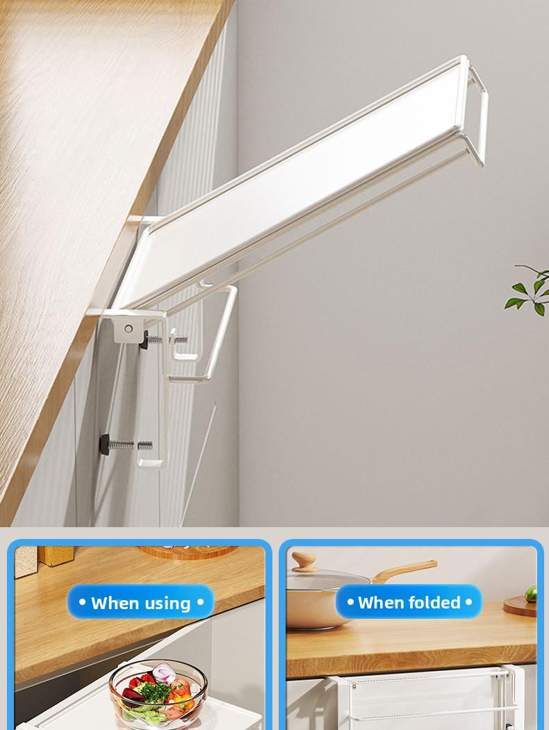 Foldable Countertop Extension Storage Rack Household Multifunctional Hanging Cabinet Door Small Table Board Storage Partition Auxiliary Table