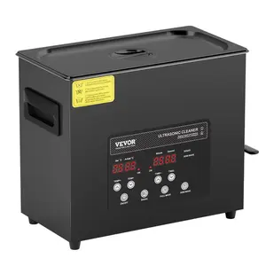 VEVOR 6L Ultra Sonic Cleaner, 180W Digital Ultrasonic Cleaning Machine with Gentle Mode Upgraded Degassing, 40kHz Industrial Ultrasound Cleaner with Heater Timer for Retainer, Jewelry, Tools