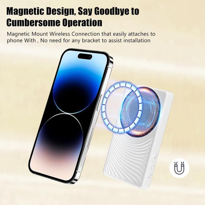 Vlog Selfie Monitor Screen 4K 30fps Bluetooth Remote Back Camera Monitor Compatible with iPhone Android Smartphone Accessories Cellphone White Black