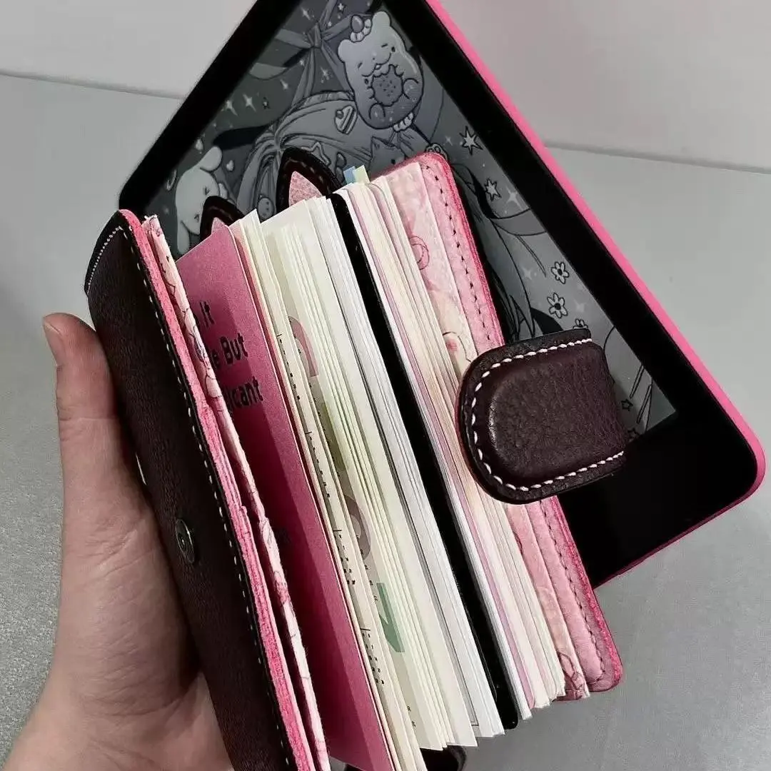 Portable A7 Notebook with Snap Closure, Retro Lychee Grain Leather Binder, Refillable Pages for Bullet Journal Lovers, On-The-Go Notes, Refillable Travel Notebook