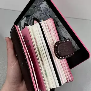 Portable A7 Notebook with Snap Closure, Retro Lychee Grain Leather Binder, Refillable Pages for Bullet Journal Lovers, On-The-Go Notes