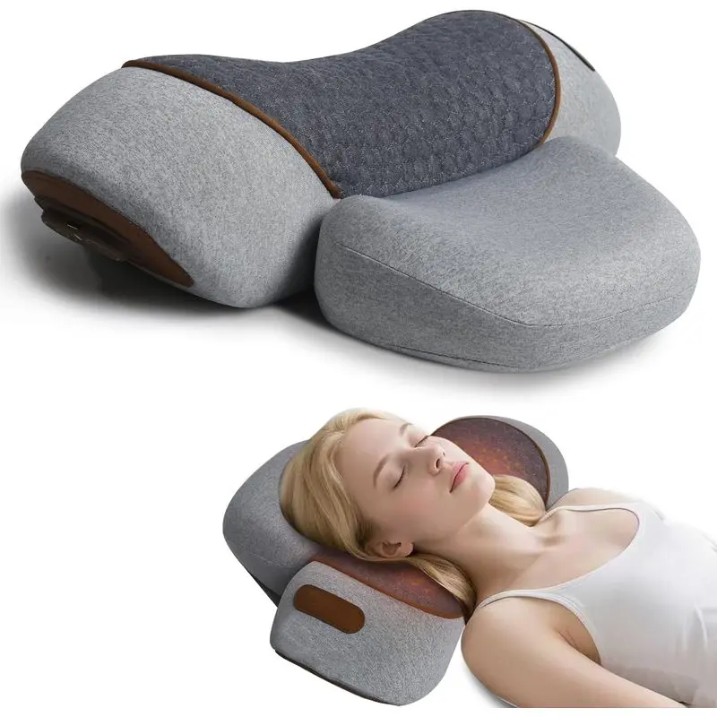 Blissfulmassage 3-in-1 Neck Massager Pillow, Ergonomic Design with Heating, Vibration & Air Compression, 30Min Timer for Neck, Back and Shoulder
