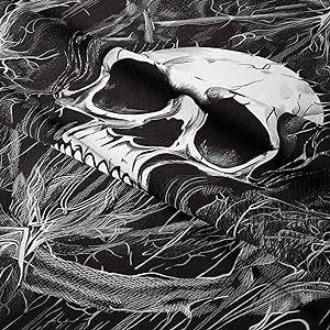 Skull Tapestry Gothic Black and White Tapestry wall hanging Dark Skeleton horror tapestry Aesthetic cool tapestry for bedroom Living Room Dorm (60 x 50 inches)