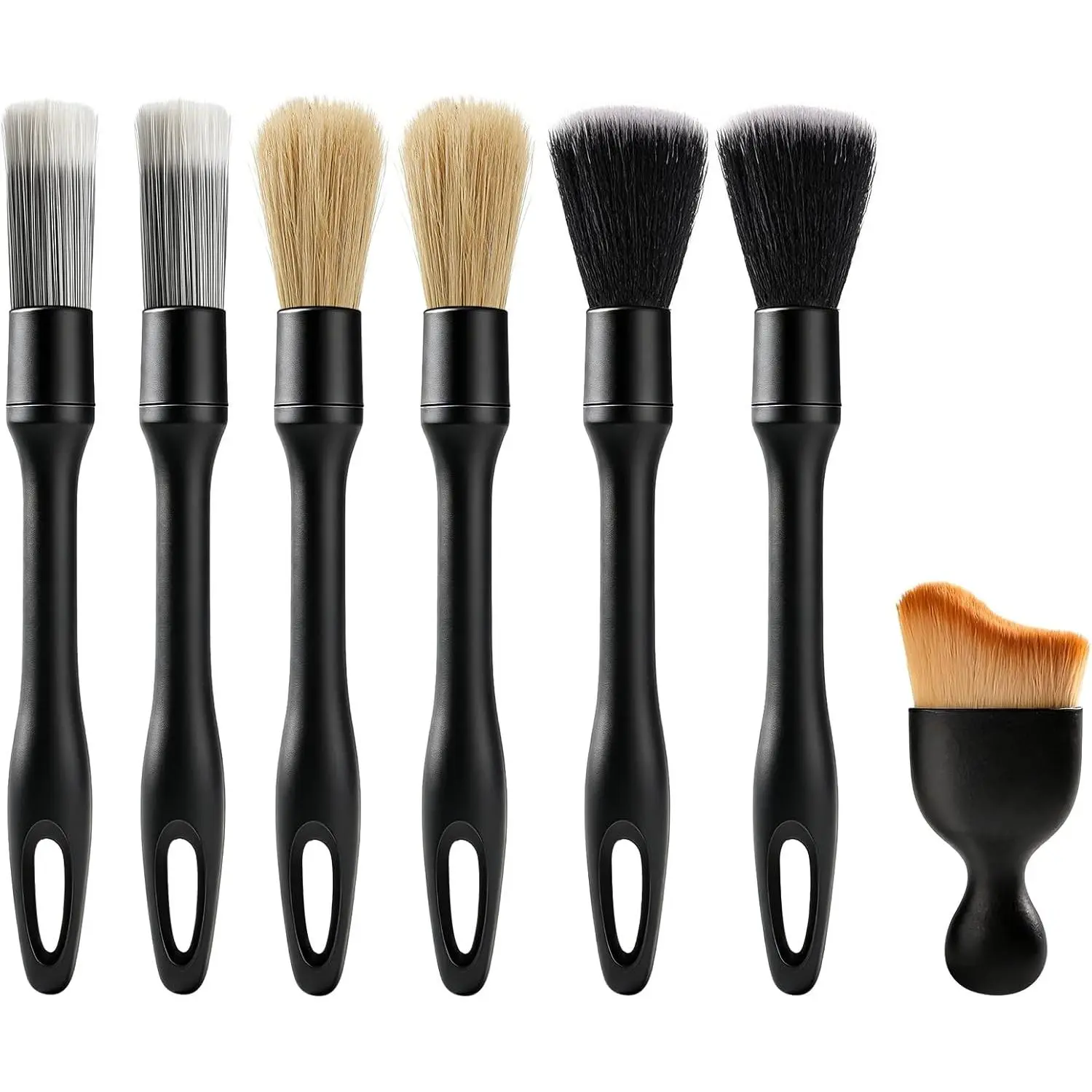 Car Detailing Brush Set, Ultra Soft Boars Hair Car Interior Detailing Brushes, Premium Car Wash Brush Kit for Professional Results﻿Car Duster Interior or Exterior, Car Accessories Interior Tools