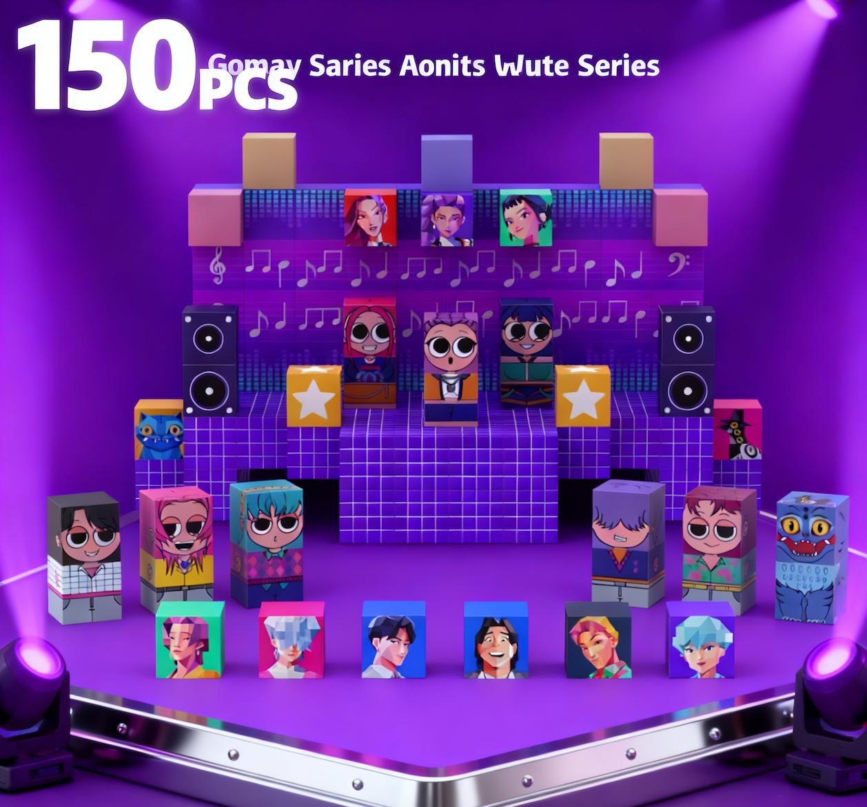 150PCS K-Pop Hunter Girl Magnetic Building Blocks for Kids, Educational & Creative Play Stable & Easy Assembly, Perfect for Ages 3+ STEM Montessori Children Sensory Toys Gift Magnet Building Assembly Puzzle ToyBest-selling accessories