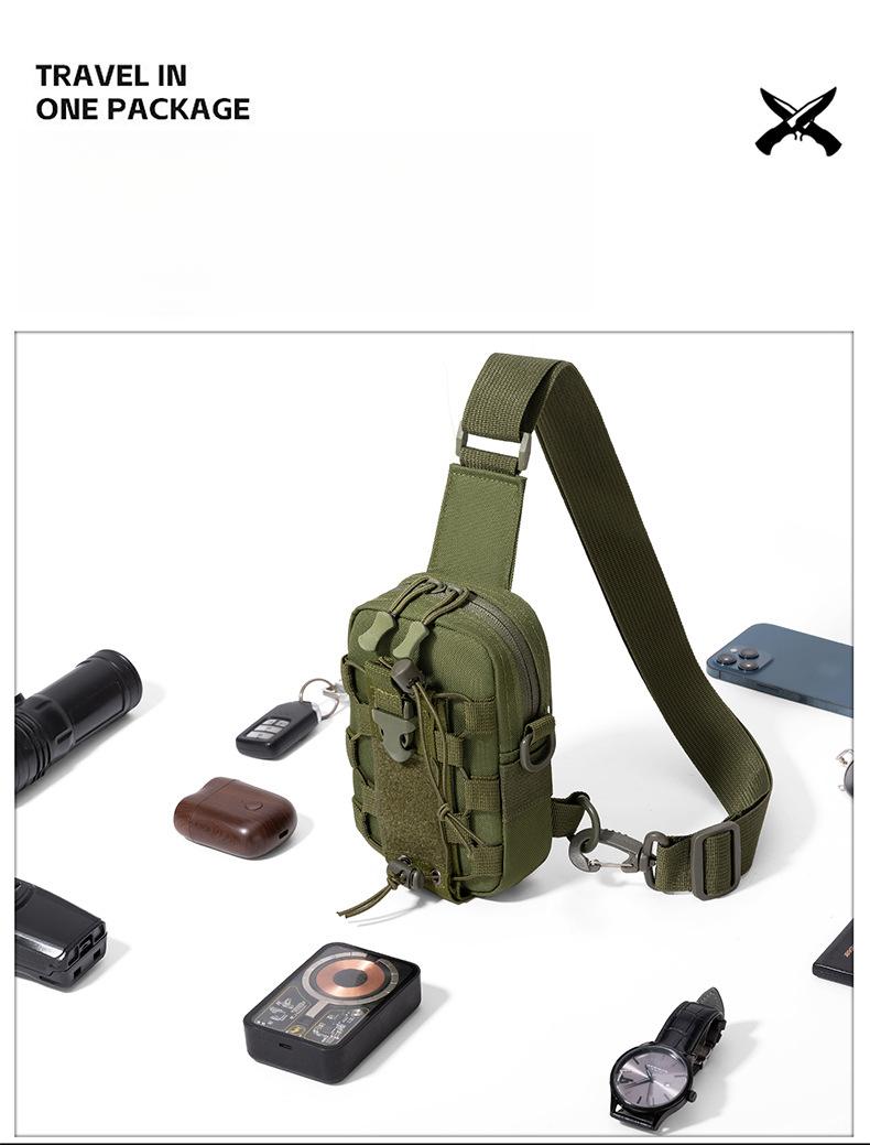 Tactical Waist Bag for Men - Water Bottle Holder, Crossbody Chest Bag for Camping, Cycling & Everyday Use