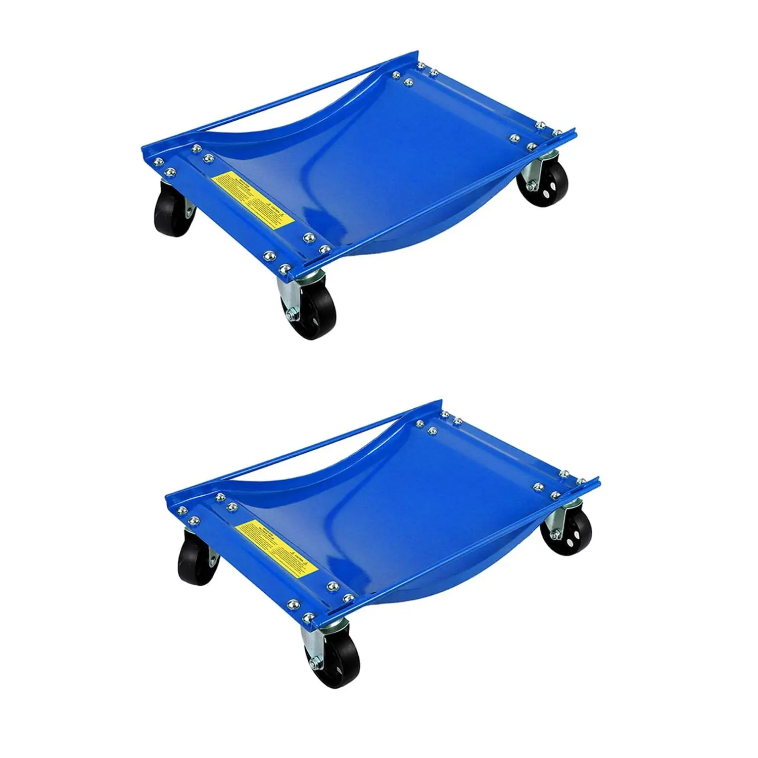 Car Dolly Set of 2/4, 5000LBS Capacity Heavy Duty Vehicle Dolly, Upgraded Curved Design with Side Rails, 4 Swivel Casters Per Unit, 24x15 Inches Wheel Skates for Garage, SUV, ATV,Blue/Green/Black