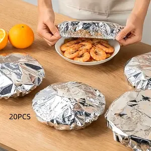 20-Pack Food-Grade Reusable Insulated Aluminum Foil Insulation Covers, Lunch Bag Insulator, Kitchen Food Warmer, Food Storage, Keeps Food Warm and Fresh
