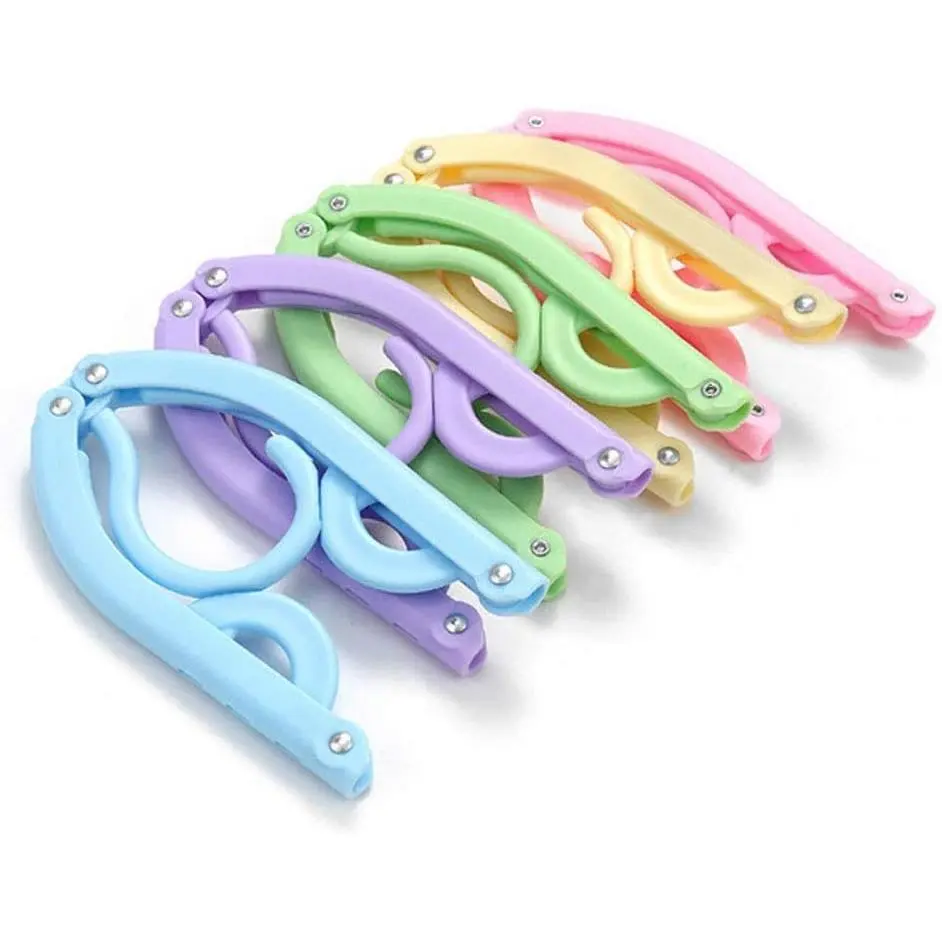 10 Pcs Travel Hangers Cruise Ship Essentials Accessories Portable Folding Clothes Hanger Foldable Drying Rack