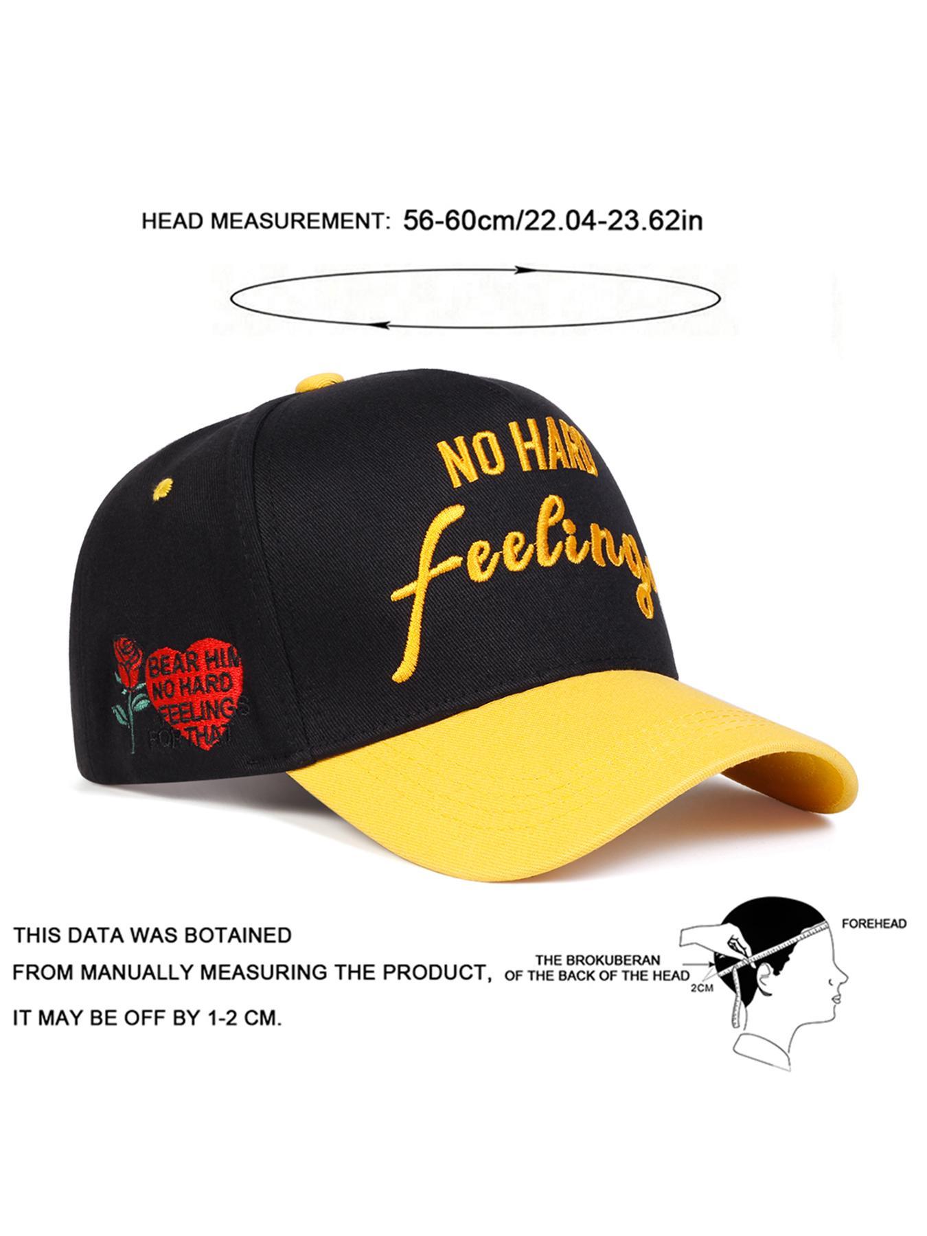 No Hard Feeling Embroidered Hat, Casual Letter Design Baseball Cap for Men & Women, Fashion Accessories for Daily Wear