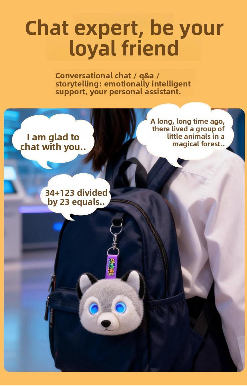 AI Talking Plush Toy Emotional Companion Smart Interactive Stuffed Animal Multi Language Voice Chat Cute Panda Husky Bear Doll for Kids Adults Stress Relief Sleep Buddy Birthday Gift Valentines Mothers Day Gift