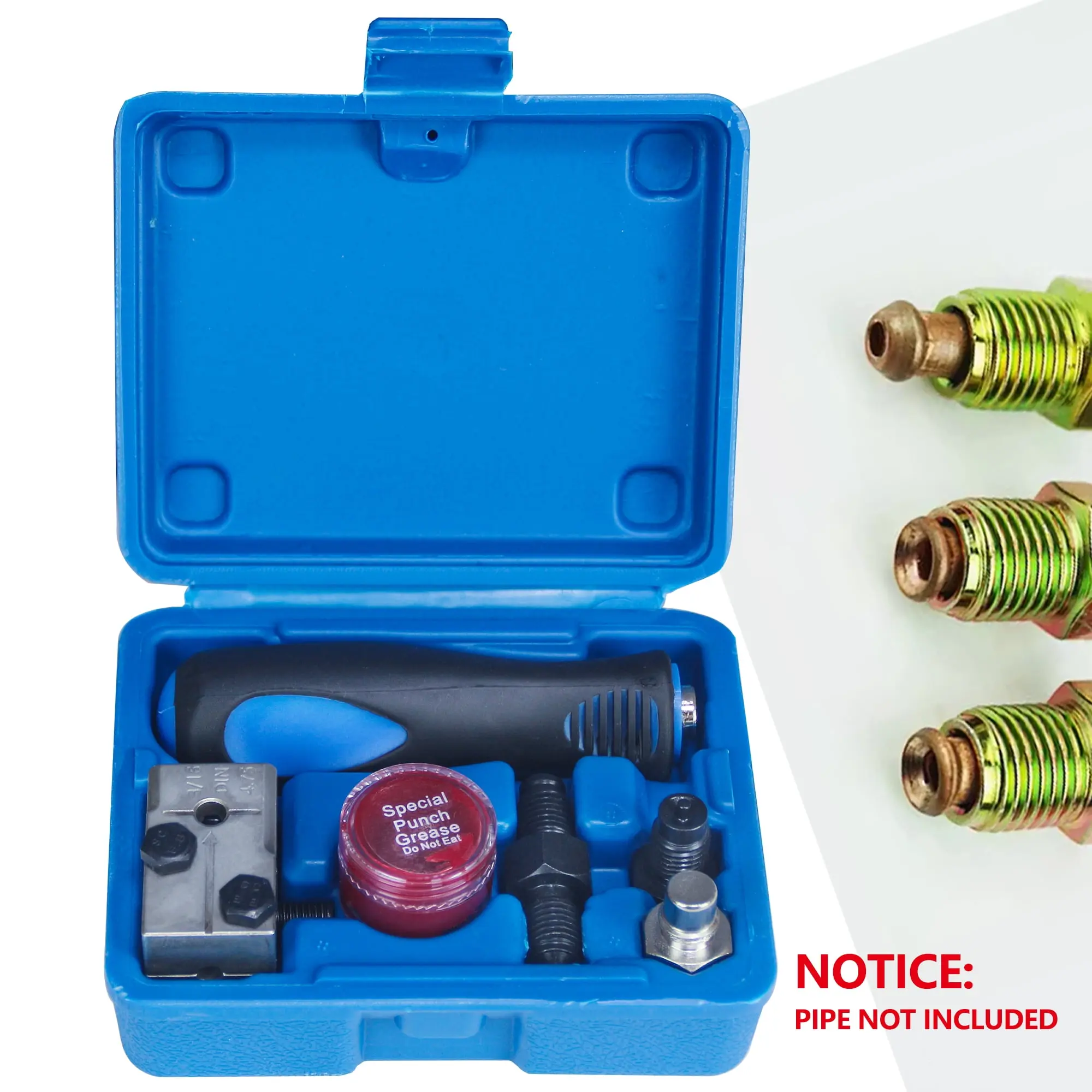 Handheld 45-Degree Universal Brake Flaring Tool Kit 3-047c - Dual Head Pipe Expander for 3/16" & 4.75mm Pipes, Automotive Maintenance & Car Repair Assembly Disassembly Gear, Automotive Maintenance Tools