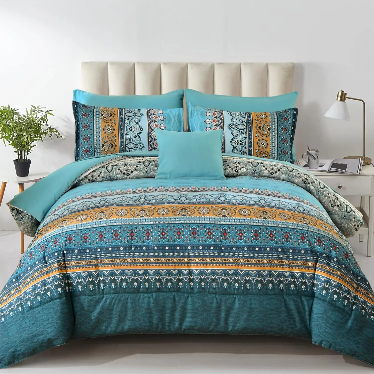 Teal and Yellow