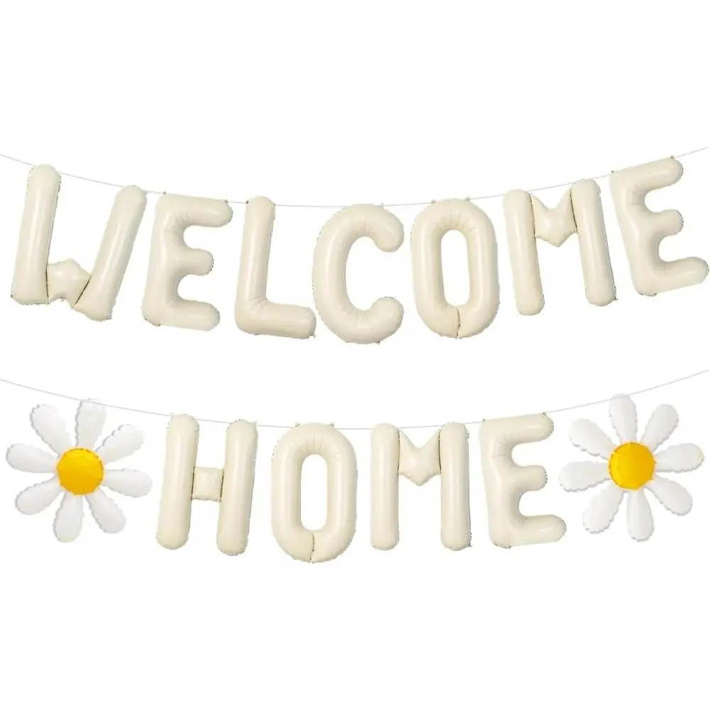 Beige Welcome  Letters Balloons Banner  Sweet  Balloons  For House Warming Party Decorations/Housewarming Party Decor/Welcome   decorations/Family Reunion Decorations