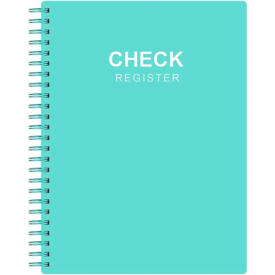 Check Register – A5 Check Book Register Books with Check & Transaction Registers, Checking Account Register Book for Personal and Business, Teal Check Register Notebook, 5.8"x8.25" Check Registers