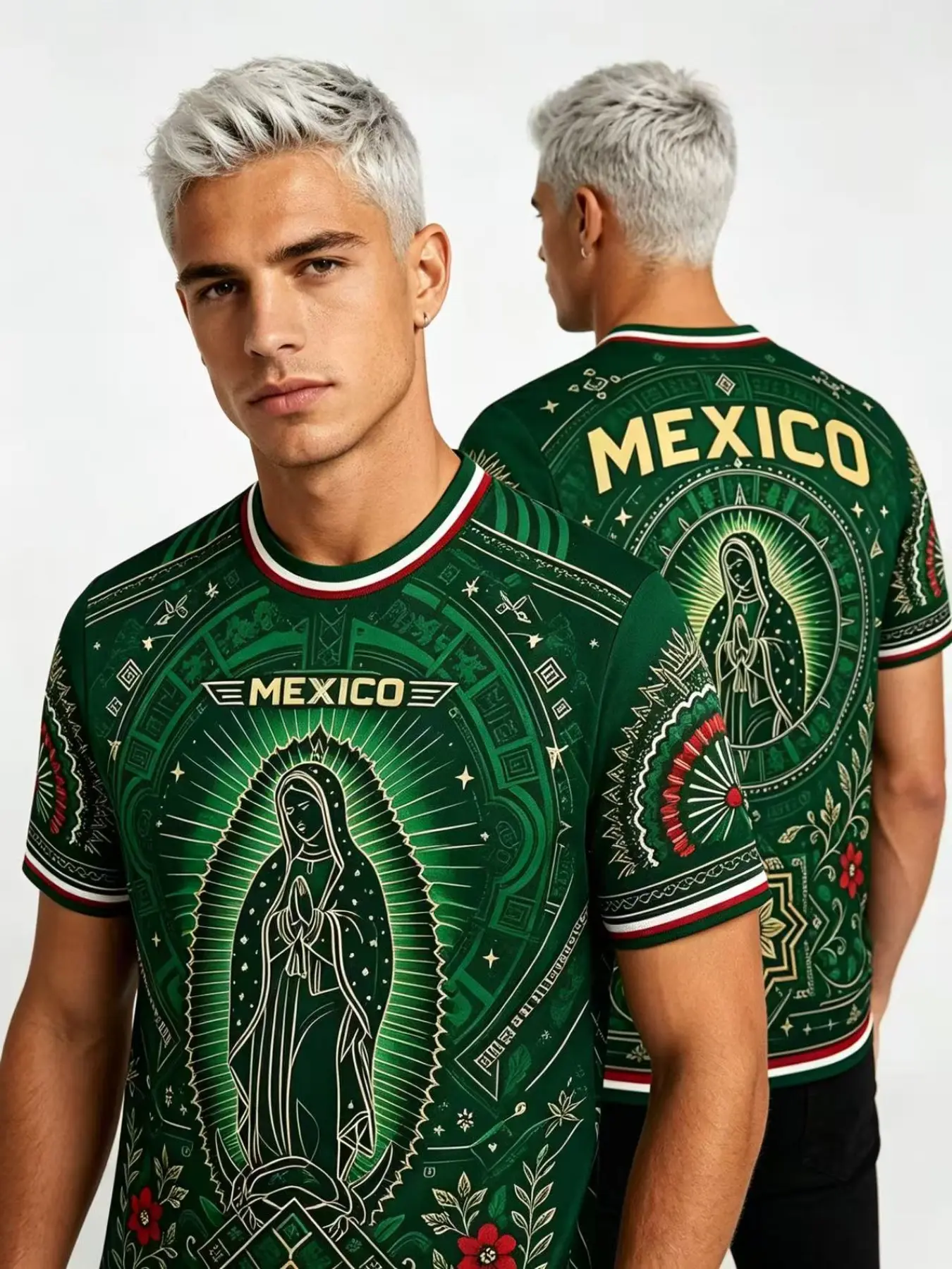 Mexican Style Football Jersey, Men's Summer Outdoor Soccer Shirt, Mexico Soccer Shirt, Soccer Jerseys, Ideal for Training, Matches, Fans, Teamwear, Unisex Design