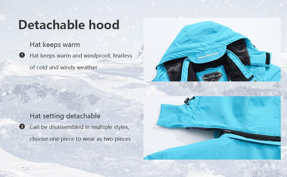 Men's Ski Jacket Winter Warm Snow Coat Waterproof Windbreaker Hooded Work Outerwear Snowboarding Jackets season business banquet party raincoat