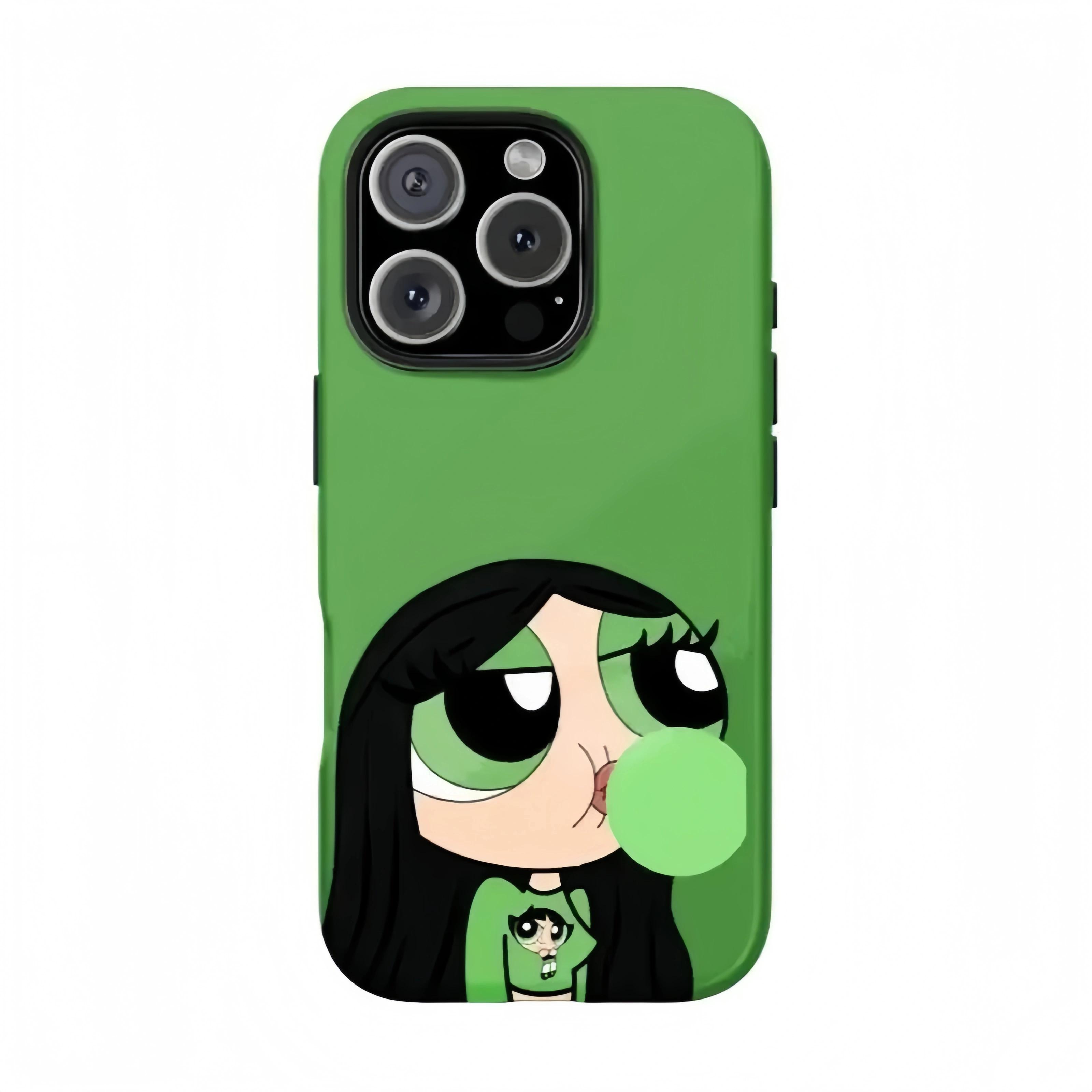 Powerpuff Girls Vibrant Cartoon Tough Phone Case for iPhone 17Air 16Promax 15 14 13 12 11 PLUS & Samsung S23-S26 Lexan Polycarbonate TPU Lining Impact Resistant Gift for Teens Fashion Lovers Anime Cover Super Slim Design Glossy Finish