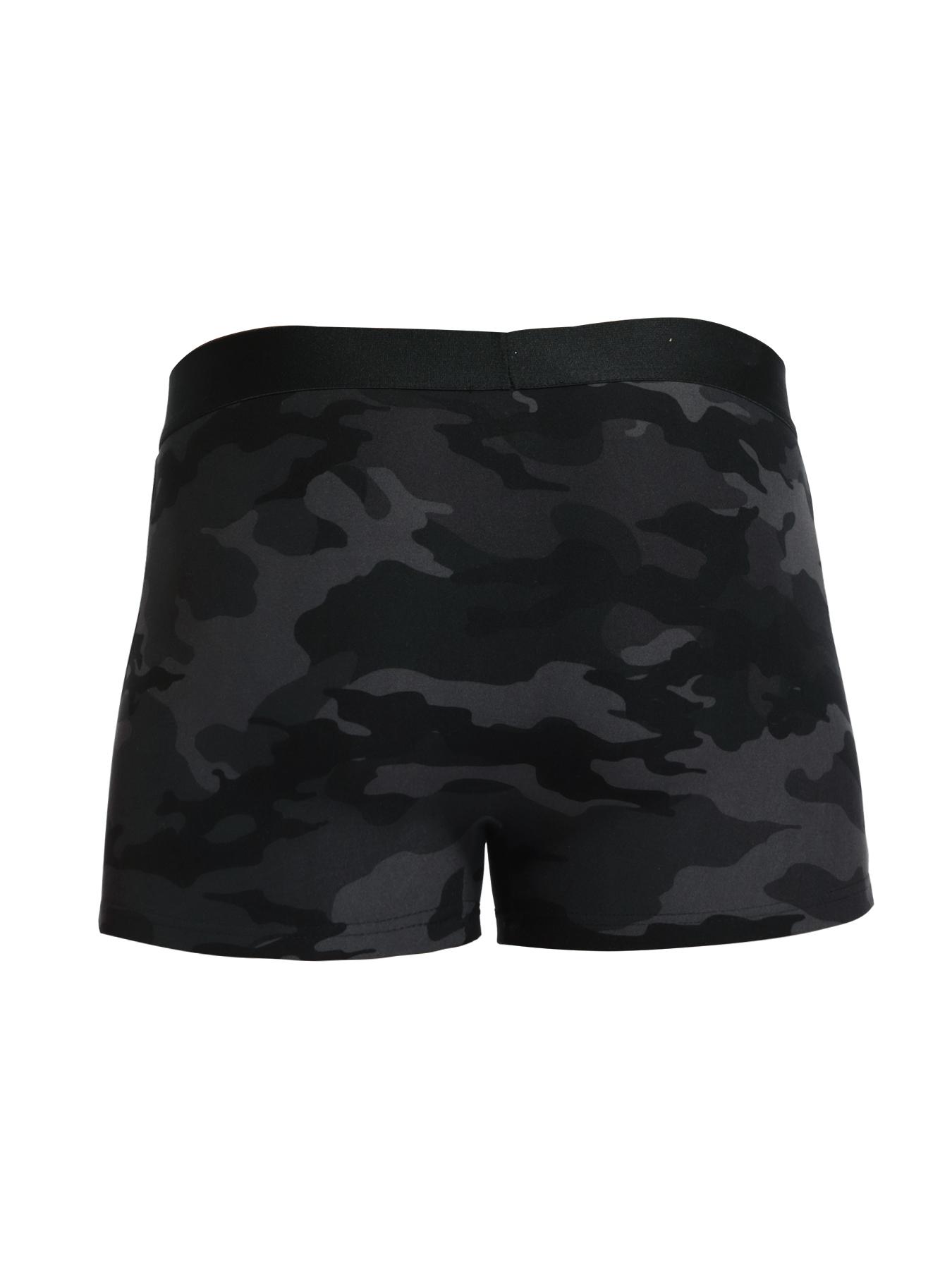 Men's 10pcs Solid Color & Camo Print Contrast Tape Boxer Briefs, Soft Stretch Briefs, Casual Athletic Activewear Sportswear Comfy Breathable Fitted Fabric Panties for Daily Wear, All Season Underwear