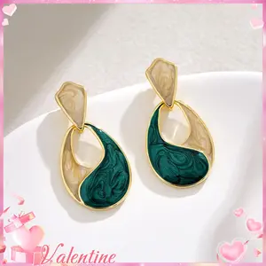 [NEW] A Pair of 2pcs, Green Water Drop Earrings, High-Quality Jewelry, Upgraded Retro Earrings, High-End Decorative Earrings, Suitable for Daily Wear, Wedding Season Additions, Suitable As Gifts for Best Friends, Classmates, And Good Friends