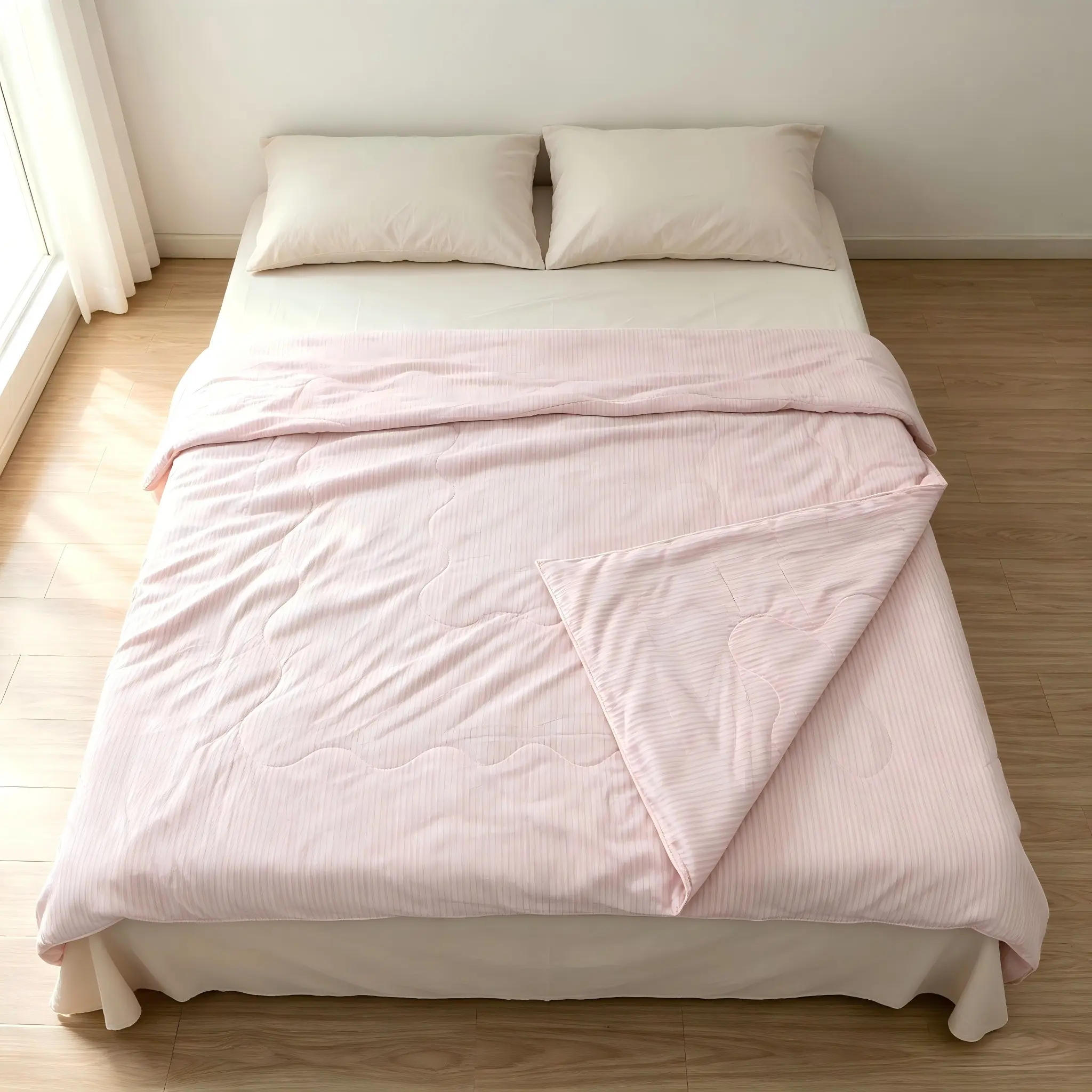 50 Summer Lightweight Blanket, Cool Sensation, Modern Style, Stripes Pattern, Made in China, Ideal for Warm Weather Comfort