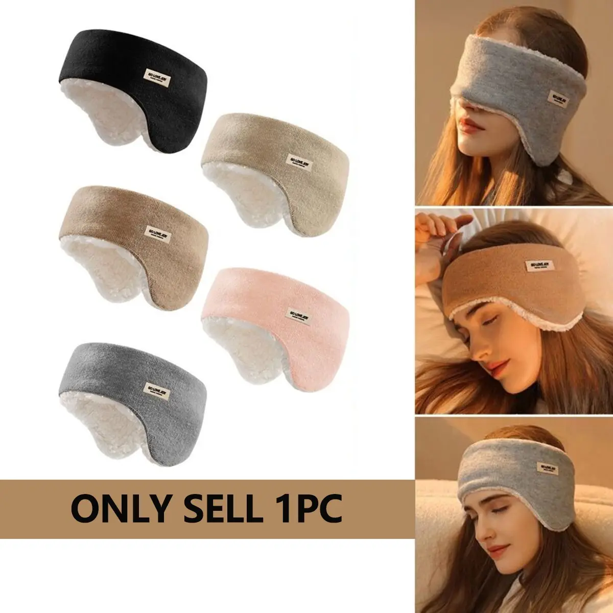 Soft and Elastic Ear Covers Ear Snood for Women & Men, Winter Windproof Warm Ear Protection, Ear Protectors, Headband Headwear for Side Sleepers, Outdoor Sports
