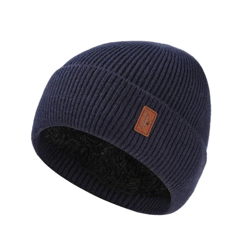 New Unisex Winter Hat Add Fleece Warm Cap Stylish Soft Beanie Hat For Men Women Outdoor Thicken Ski Sports Knitted Hat