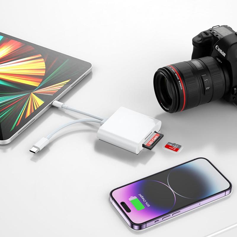 USB-C to SD Card Reader, Memory Card Reader, Multi-functional Type-C Interface Mobile Phone SD Card Reader, Mobile Phone Accessories for iPhone 13/14/15/16