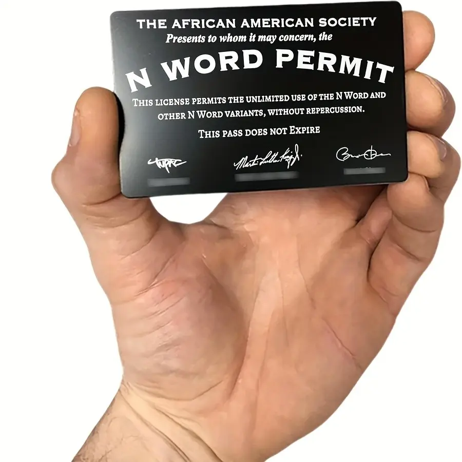 Funny Prank Gift Card, Unique Metal Social Commentary Mimicry Card, Humorous Satirical Joke Present for Friends, Colleagues, Family, Gifting