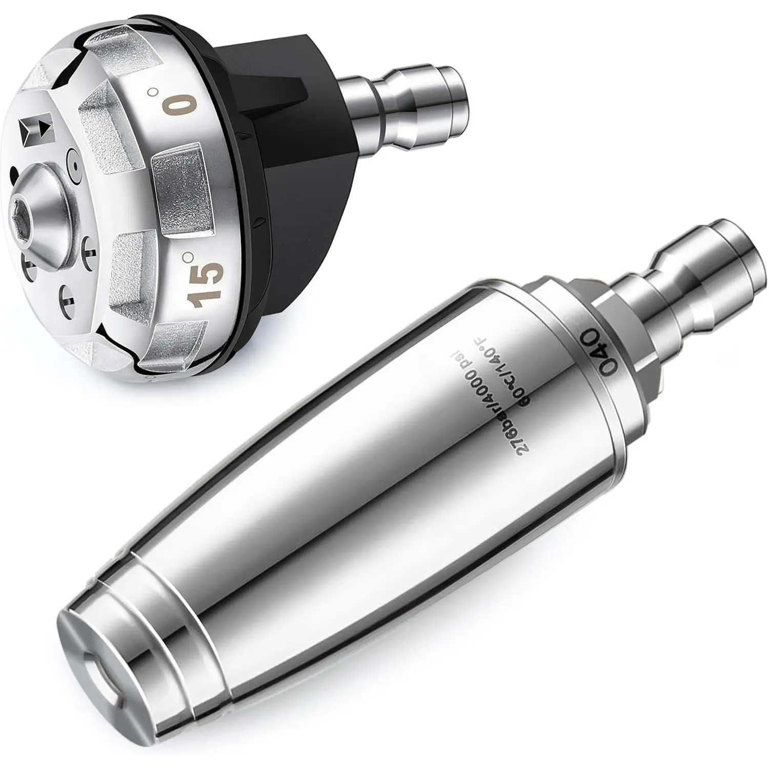 Washer Rotating Turbo Nozzle & 6-in-1 Quick Changeover | Stainless Steel Power Washer Turbo Nozzle Tip and 6-1  Nozzle, with 1/4 Inch Quick .0 GPM 4.0 Orifice 4000 PSI