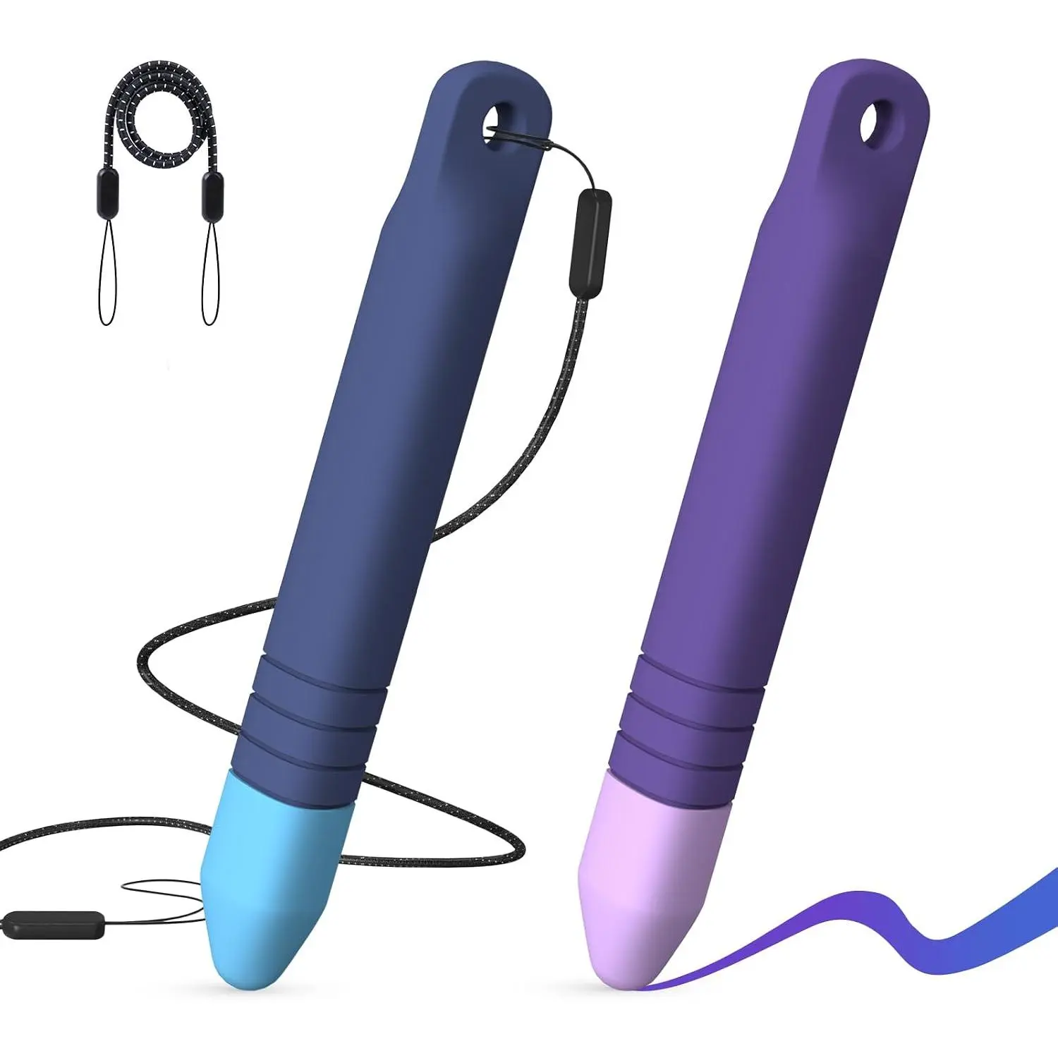 -Friendly Stylus Pens for  Screens with Tethers -  Anti-Rolling Tablet Stylus 2 Pack for , Compatible with iPad, , Tablets, Kindle and   Screen Devices (Blue+)