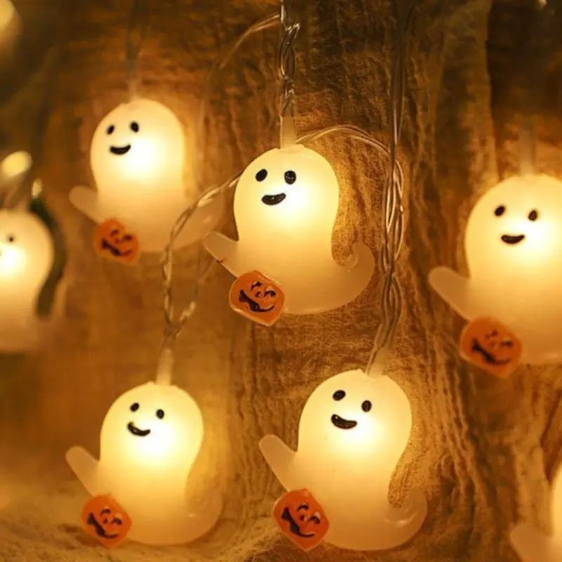 10led Halloween Smile Light String, Battery-Powered Party Decor, Ideal for Bedroom, Living Room, Balcony, Halloween Parties