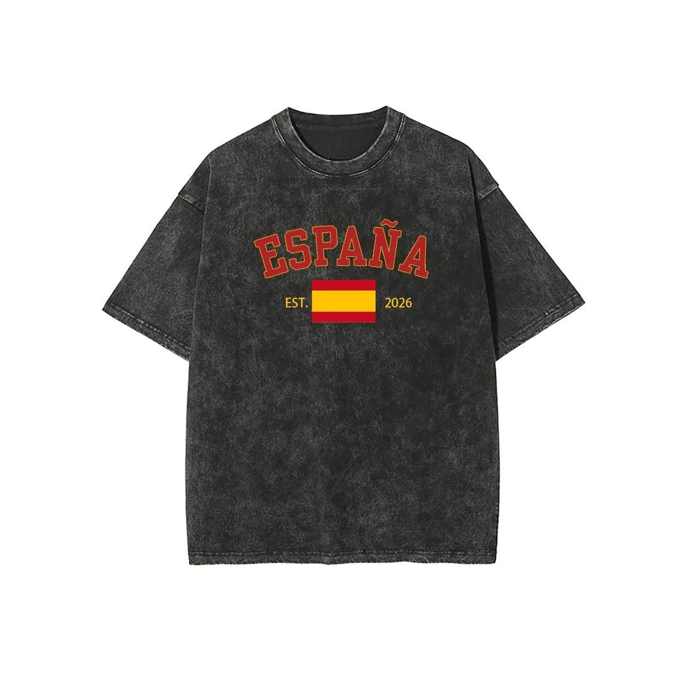 Spain España T-shirt Spanish Flag Coat of arms National Patriotic Tee Shirt,Mens Womens Spanish Flag Tee,Spain Fans Distressed vintage-style T-shirt