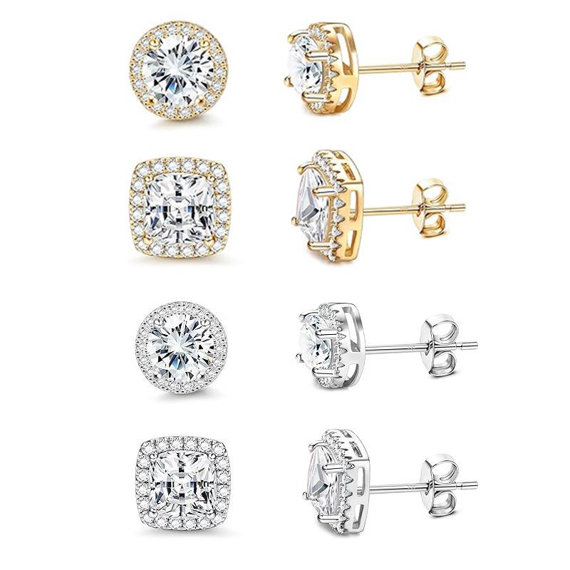 Moissanite earrings and S925 silver high-end jewelry for men's and women's festivals, birthdays and weddings Moissanite earrings and S925 silver high-end jewelry for men's and women's festivals, birthdays and weddings