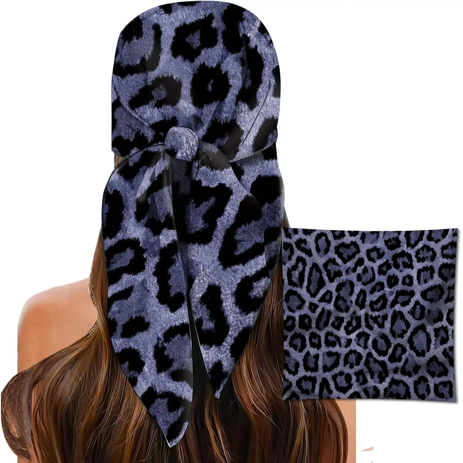 Scarf for Women, 27.5" Satin Feel Square Scarf, Cute Fashion Printed Hair Wrap Bandana
