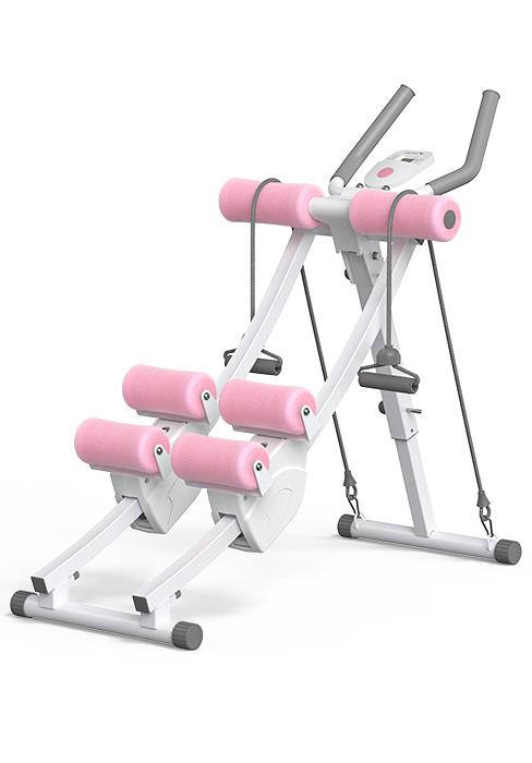 Ab Machine, Ab Workout Equipment, Adjustable Ab Trainer Machine for Abs Workout at Home Gym, Foldable, Knee Protection, Abdominal Trainer for Stomach Workout