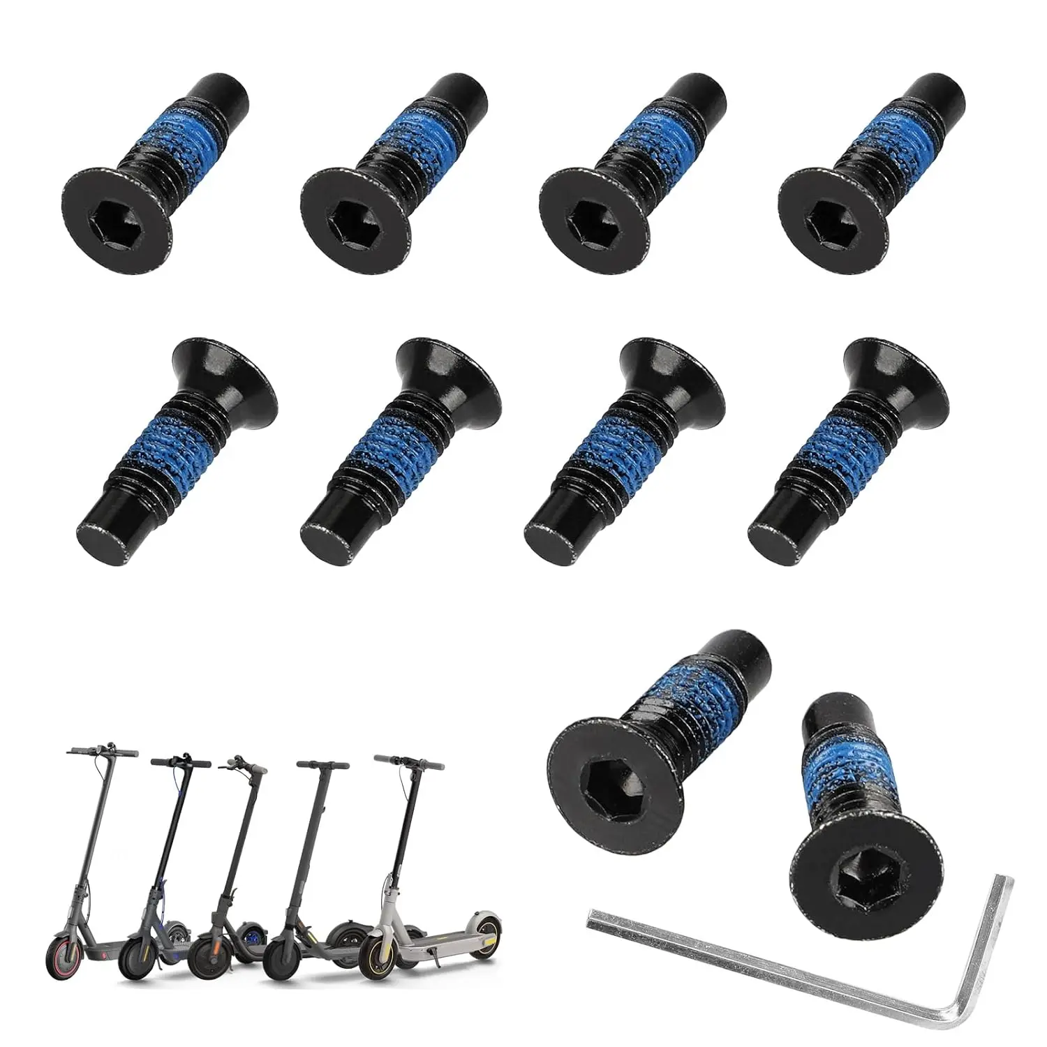 Carbon Steel Forehead Head Screw Hardware Kit (10 PCS) - Scooter Fixed Accessories Compatible with Xiaomi M365, 1s, Pro, Mi3, Ninebot Max G30/ES Series, F Series Electric Scooters