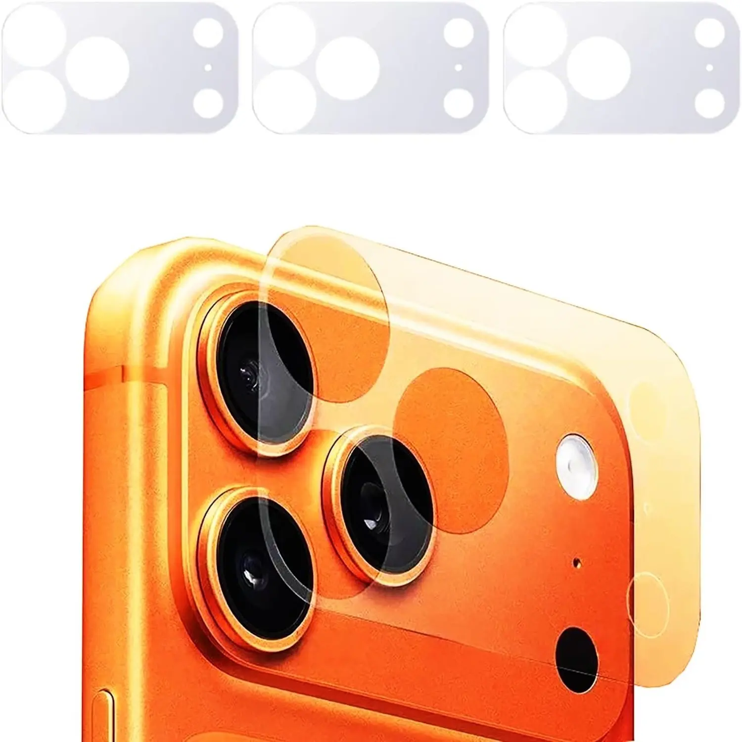 3 Pack Camera Lens Sticker for iPhone 17 Pro Max, Anti Fingerprint Matte Protective Film, Case Friendly Camera Skin Protector
