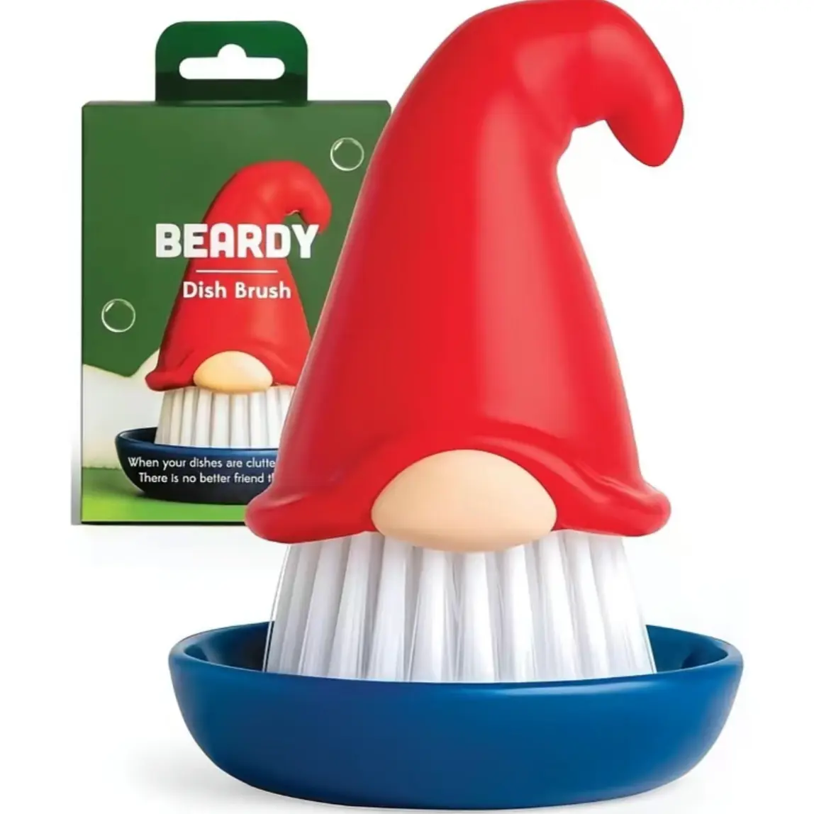 Cute Gnome Design Dish Brush, 1 Count Creative Dish Washing Brush, Kitchen Cleaning Brush, Household Cleaning Tool, Fun & Practical, Cleaning Supplies