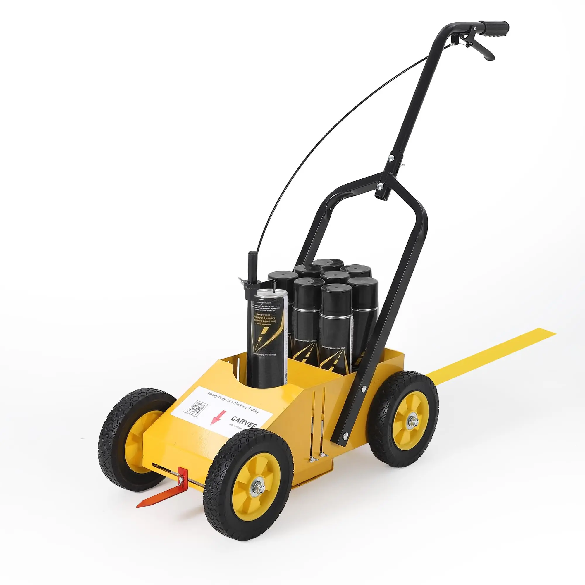 Garvee Parking Lot Striping Machine, 2-6" Width Adjustable Line Striper, Compatible with Professional Inverted Striping Spray Paint, Line Marking Machine for Roads, Playing Fields, Fast Accurate Marking