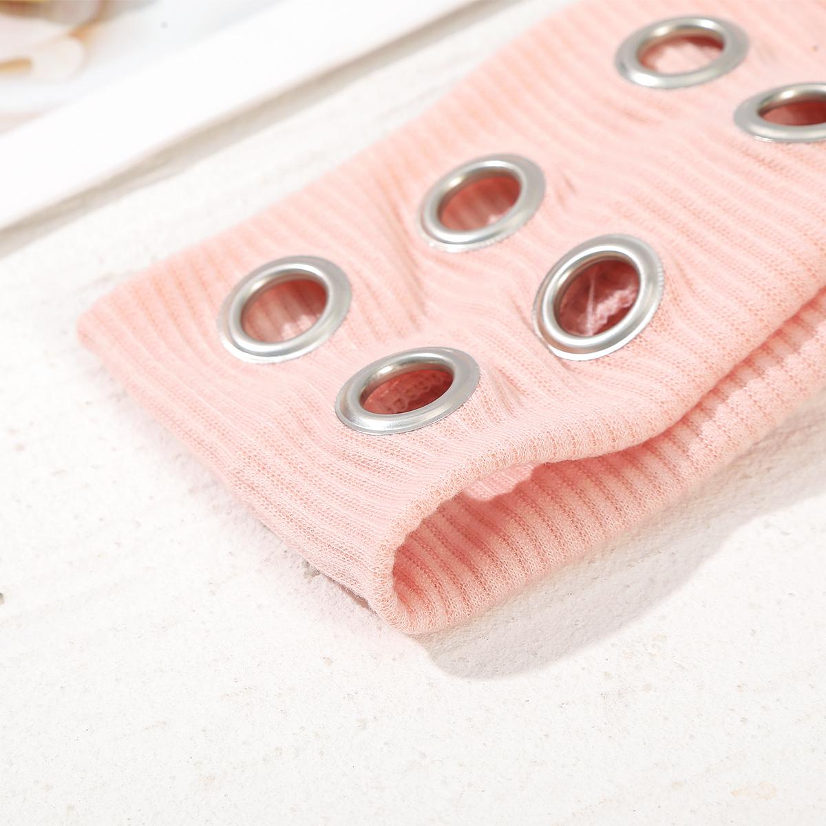 AWAYTR Harajuku Y2K Punk Girl Punk Grunge Hollowed Out Eyelets Wide Headband Elastic Headbands Fashion Steampunk Gothic Sports Headbands Hair Accessories