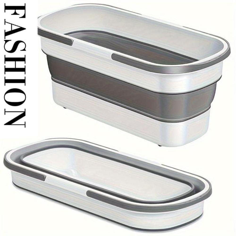 1pc 4.49gal Collapsible Bucket with Wheels - Heavy-Duty Portable Water Carrier, Foldable Large Capacity Tub for Car Wash, Pet Bath, Camping & Outdoor Use, Leak-Proof Mobile Water Pail with Handle, Ideal for S,, Garden & Emergency