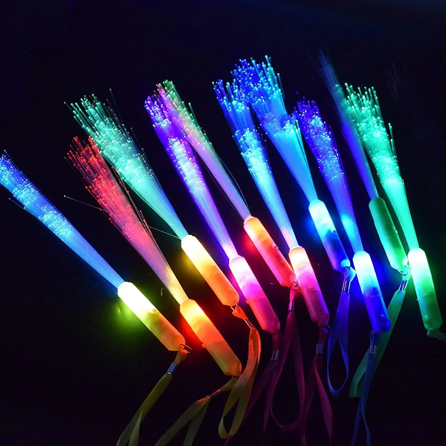 Glow Sticks Bulk, 15 Pcs LED Light Up Wands with 3 Modes, Multicolor, Supplies for Wedding, Raves, Concert,